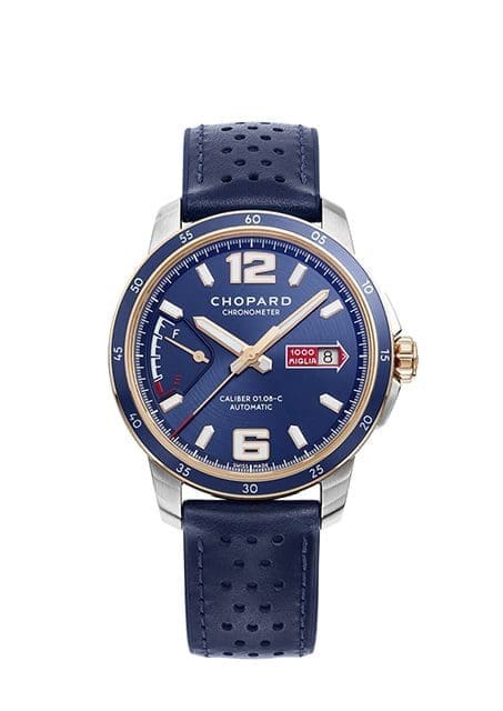 MILLE MIGLIA GTS AZZURRO POWER CONTROL<br>43 MM, AUTOMATIC, ROSE GOLD, STAINLESS STEEL