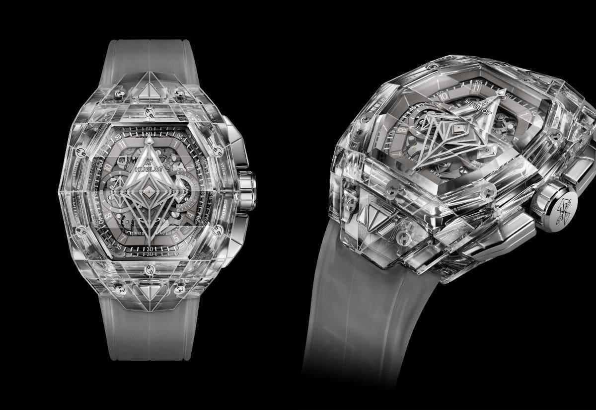 Spirit Of Big Bang Sang Bleu in Transparent Sapphire Hublot at Watches And Wonders 2024