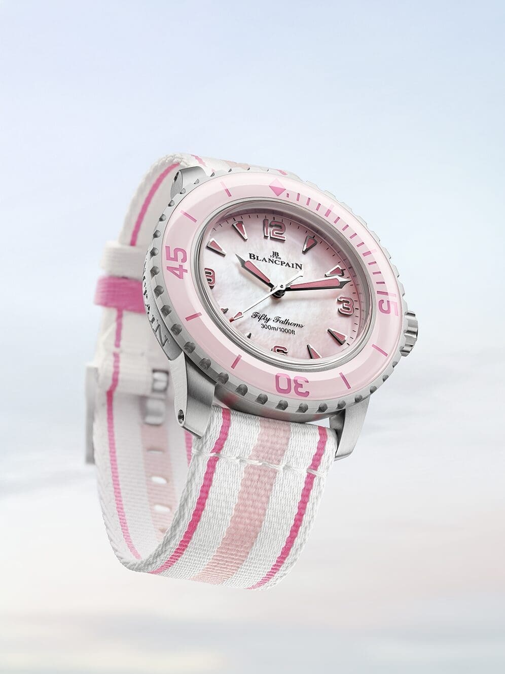 Blancpain’s Fifty Fathoms Watch pink varient
