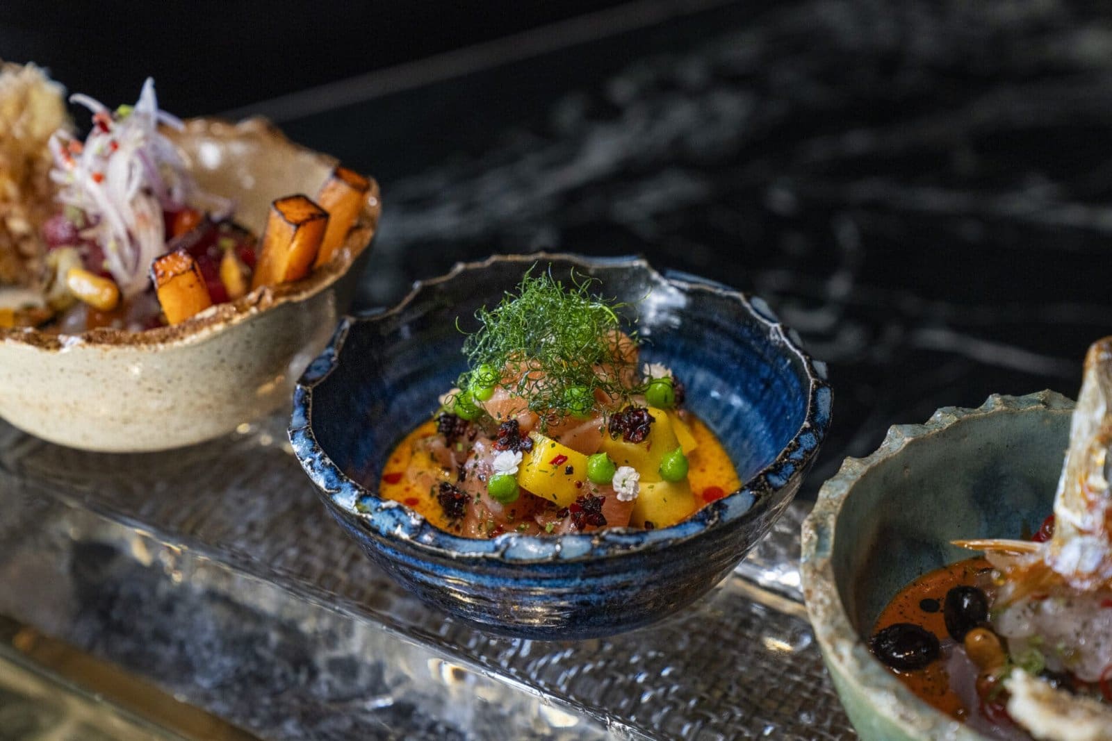 CLAY Dubai ceviche day menu items